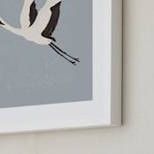 "Take Flight" - Art Print in Dusty Blue by Vera Lim - Frame Close-up