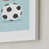 "Goooooaaaall!!!" - Art Print in Aqua by merry mack creative - Frame Close-up