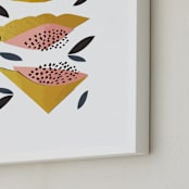 "Honey Melon" - Art Print in Sunshine by Jenna Skead - Frame Close-up
