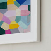 "Safe as houses" - Art Print in peach by raven erebus - Frame Close-up