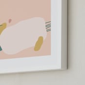 "Just Peachy" - Art Print in Sorbet by Olivia Goree - Frame Close-up