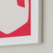 "Two Percent Milk" - Art Print in Cherry by Elliot Stokes - Frame Close-up
