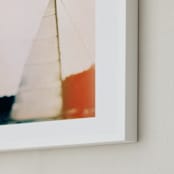 "Sunset Sail" - Art Print in Orange by ALICIA BOCK - Frame Close-up