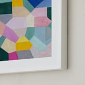 "Safe as houses" - Art Print in peach by raven erebus - Frame Close-up