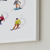 "The Boarders" - Art Print in Fresh Snow by Haley Mistler - Frame Close-up