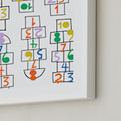 "Fun & Games II" - Art Print in Multi by Ampersand Design Studio - Frame Close-up