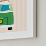 "Adventure Bus" - Art Print in Summer by Kamala Nahas - Frame Close-up