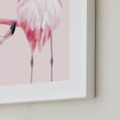 "PINK 2" - Art Print in Flamingo Pink by Rega - Frame Close-up