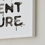 "Adventure" - Art Print in Black by Kelsey McNatt - Frame Close-up