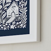 "Fairy House" - Art Print in Midnight by Kristen Knechtel - Frame Close-up
