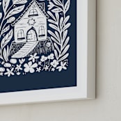"Fairy House" - Art Print in Midnight by Kristen Knechtel - Frame Close-up