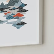 "sky valley" - Art Print in sky grey by so-mi - Frame Close-up
