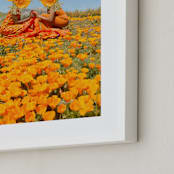 "Poppy Sisters" - Art Print in Poppy by Theresa Bear - Frame Close-up