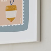 "Oh Buoy" - Art Print in Slate by Nadia Hassan - Frame Close-up