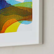 "Autumn River III" - Art Print in Violet Blue by Lauren Adams - Frame Close-up