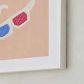 "3-D glasses" - Art Print in Retro Pink by Elliot Stokes - Frame Close-up