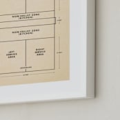 "Pickleball Posters 1" - Art Print in Backhand Black by Jayne Alfieri - Frame Close-up