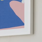 "Surf's Up" - Art Print in coral pink by Elliot Stokes - Frame Close-up