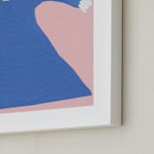 "Surf's Up" - Art Print in coral pink by Elliot Stokes - Frame Close-up