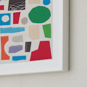 "Paper Playground" - Art Print in Sherbet by Alisa Galitsyna - Frame Close-up