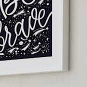 "Be brave cosmic" - Art Print in Navy by Irina Nosova - Frame Close-up