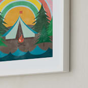 "Camp Rainbow" - Art Print in sky by Shirley Lin Schneider - Frame Close-up