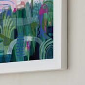 "Feel So Fine" - Art Print in Emerald Green by Sarina Diakos - Frame Close-up