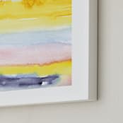 "Watercolor Hello Sunshine" - Art Print in Sunshine by Sonal Nathwani - Frame Close-up