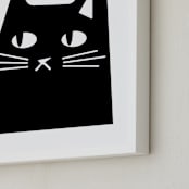 "Sour Puss" - Art Print in Midnight by Sequana Studio - Frame Close-up