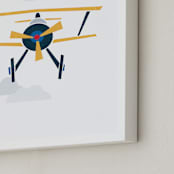 "Stacked Plane" - Art Print in Sun by Jennifer Morehead - Frame Close-up