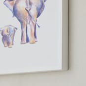 "Big and Little 3" - Art Print in cool beige by Stacey Brod - Frame Close-up