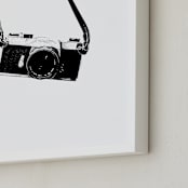 "Behind the Lens" - Art Print in Noir by Alicia Youngken - Frame Close-up