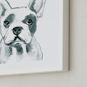 "Hey Mr. Dog" - Art Print in Nickel by Makewells - Frame Close-up