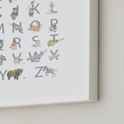 "The Animalphabet" - Art Print in Sand by Genevra Bell - Frame Close-up