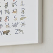 "The Animalphabet" - Art Print in Sand by Genevra Bell - Frame Close-up