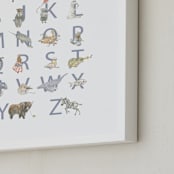 "The Animalphabet" - Art Print in Sand by Genevra Bell - Frame Close-up
