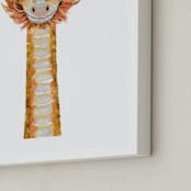 "Baby Animal Dragon" - Art Print in Golden Sun by Cass Loh - Frame Close-up