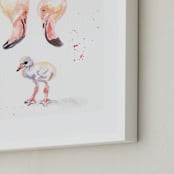 "You had us at hello" - Art Print in Flamingo Pink by Stacey Brod - Frame Close-up