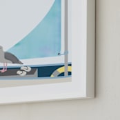 "Little Sailor" - Art Print in light blue by Kanika Mathur - Frame Close-up