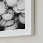 "Play Ball" - Art Print in Black by Kamala Nahas - Frame Close-up