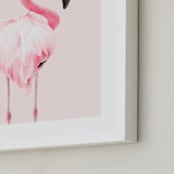 "PINK_" - Art Print in White by Rega - Frame Close-up