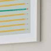 "Live in Color" - Art Print in Olive by Char-Lynn Griffiths - Frame Close-up