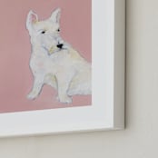"Who's There?" - Art Print in White by Mary Ketch - Frame Close-up
