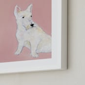 "Who's There?" - Art Print in White by Mary Ketch - Frame Close-up