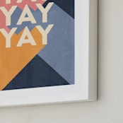 "Overjoyed" - Art Print in Navy by Sophie Owens - Frame Close-up