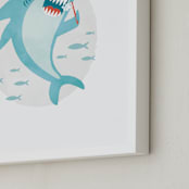 "great white teeth" - Art Print in Ocean by Susan Asbill - Frame Close-up