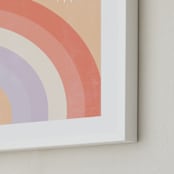 "Double Rainbow with Moon and Sun II" - Art Print in Sun by Emanuela Carratoni - Frame Close-up