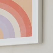 "Double Rainbow with Moon and Sun II" - Art Print in Sun by Emanuela Carratoni - Frame Close-up