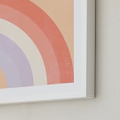 "Double Rainbow with Moon and Sun II" - Art Print in Sun by Emanuela Carratoni - Frame Close-up