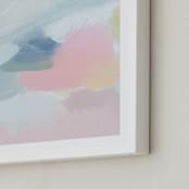 "Rainbows and Sunshine" - Art Print in Soft Pink by Lindsay Kelly Art - Frame Close-up